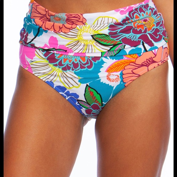Trina Turk Other - Trina Turk Radiant Blooms high waist bikini/skirt